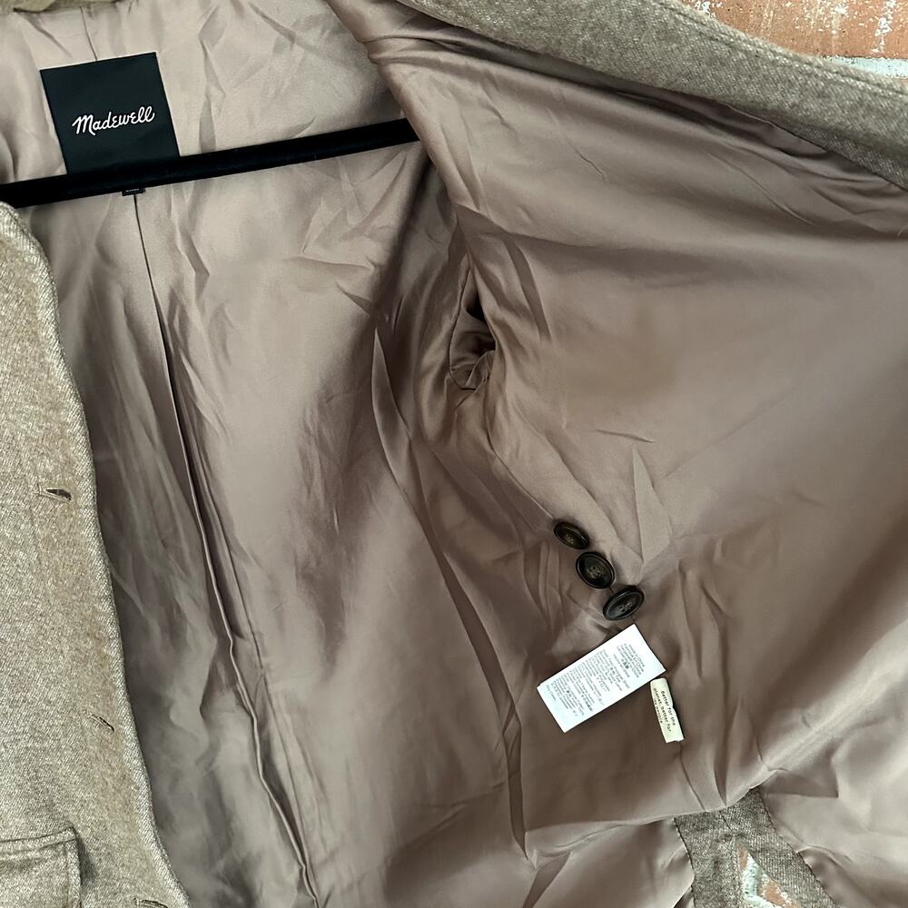 Madewell Belrose Wool Shirt Jacket Faded Birch - Picture 5 of 8